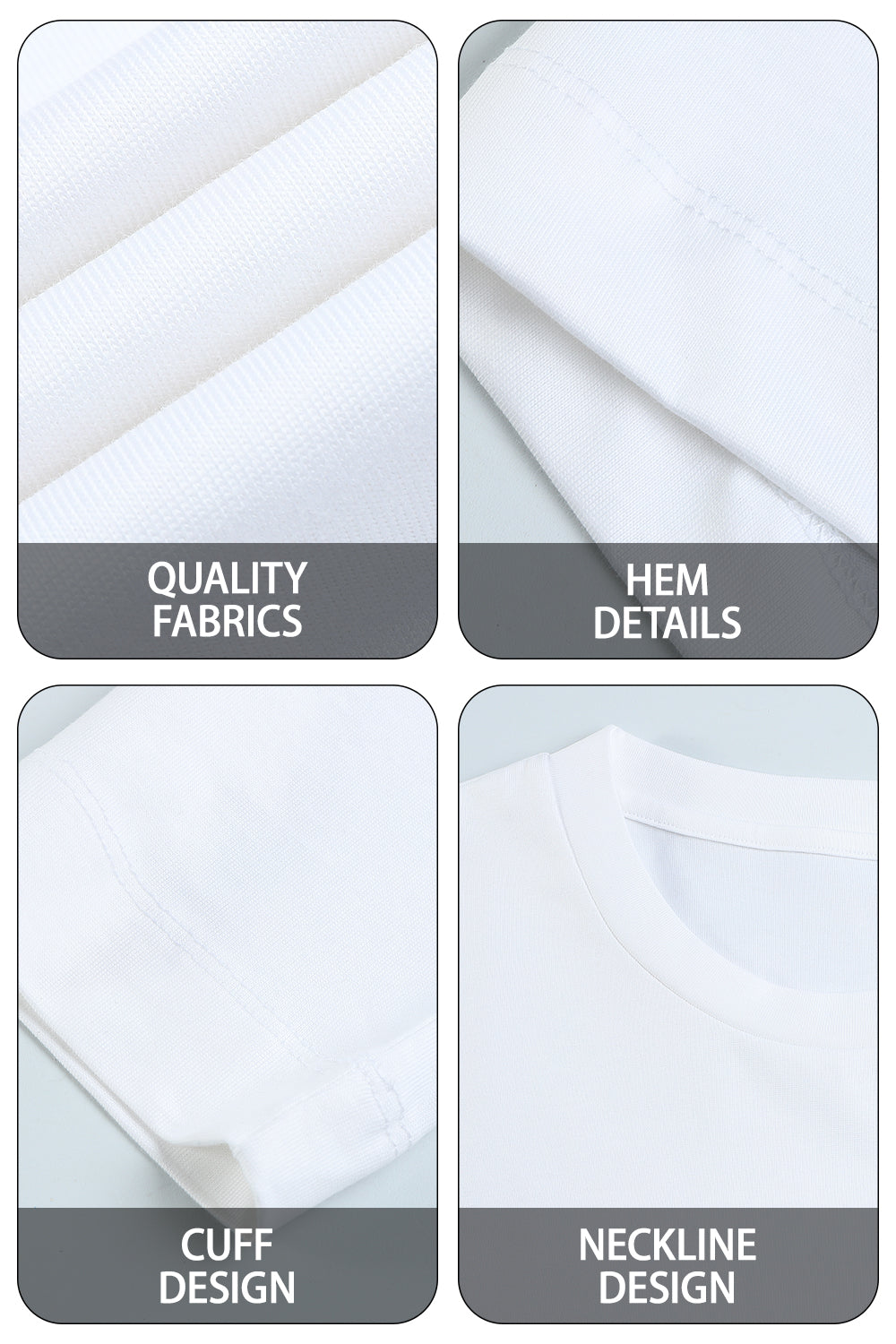 Men's Mercerized Cotton Long Sleeves T-Shirt - White