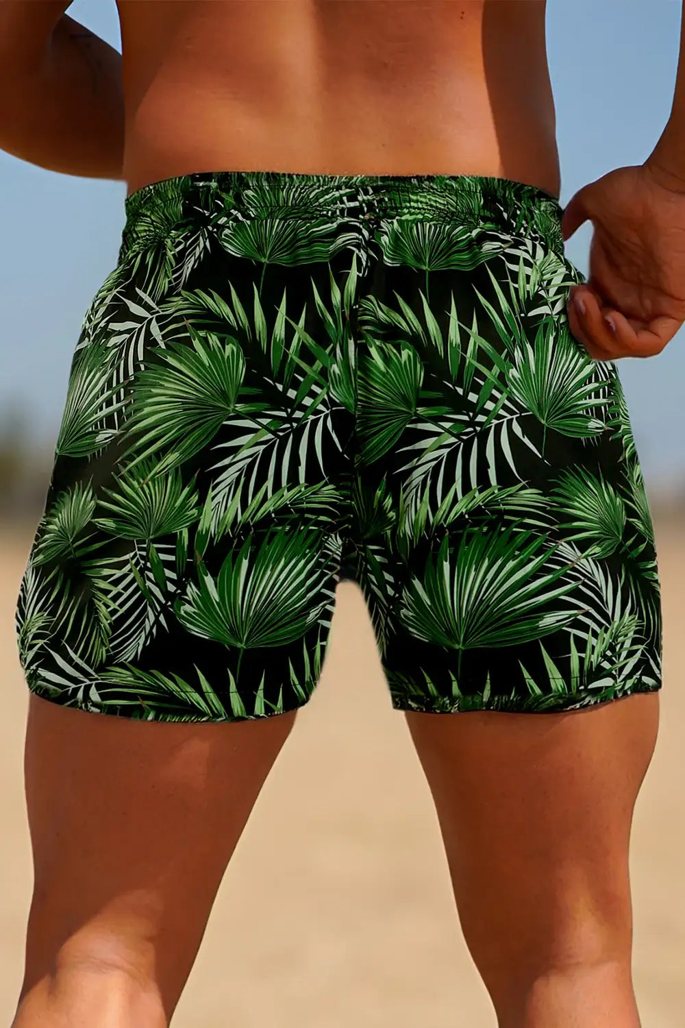 Mens Swim Trunks Beachwear - Green