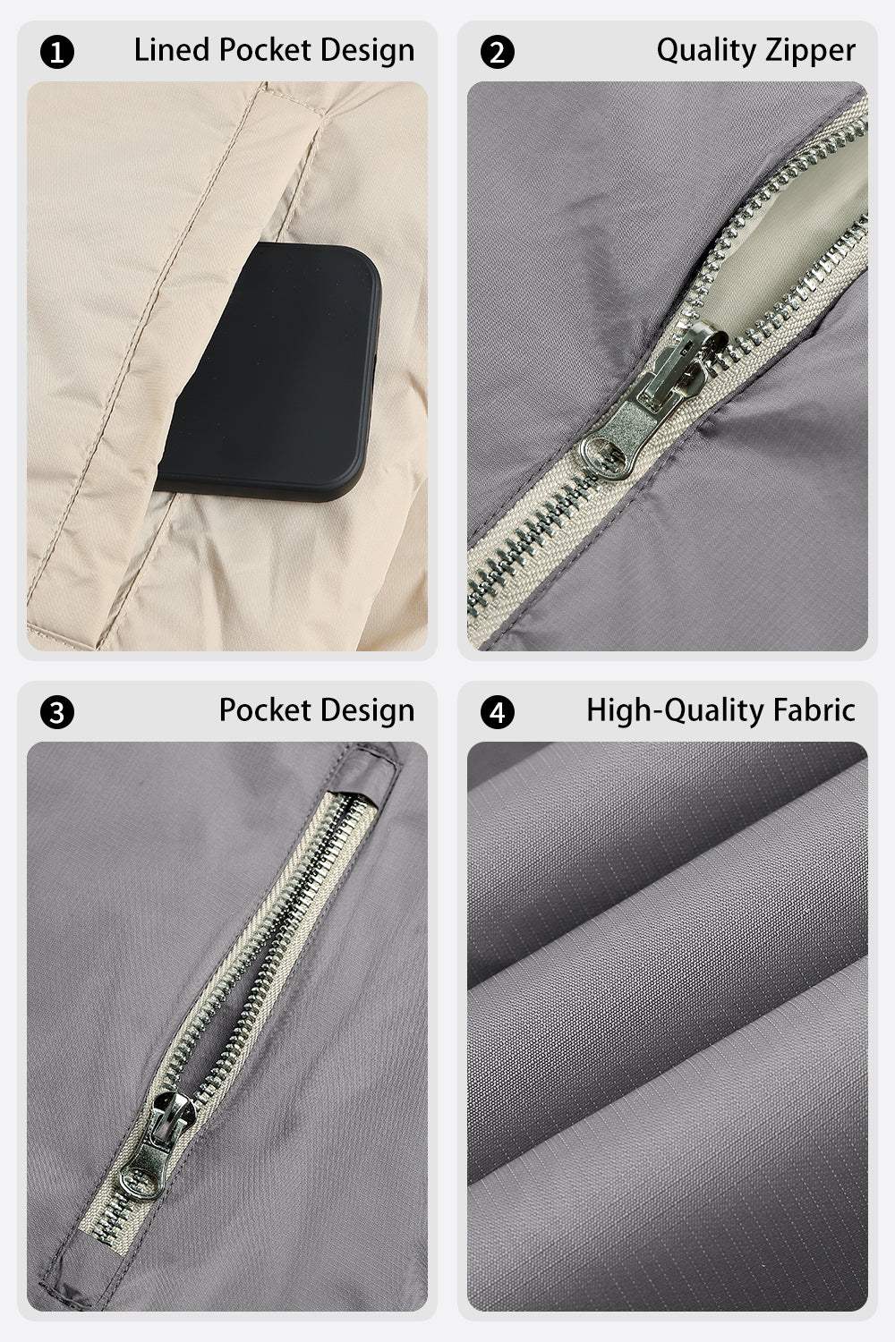 Men's Reversible Coat- Grey
