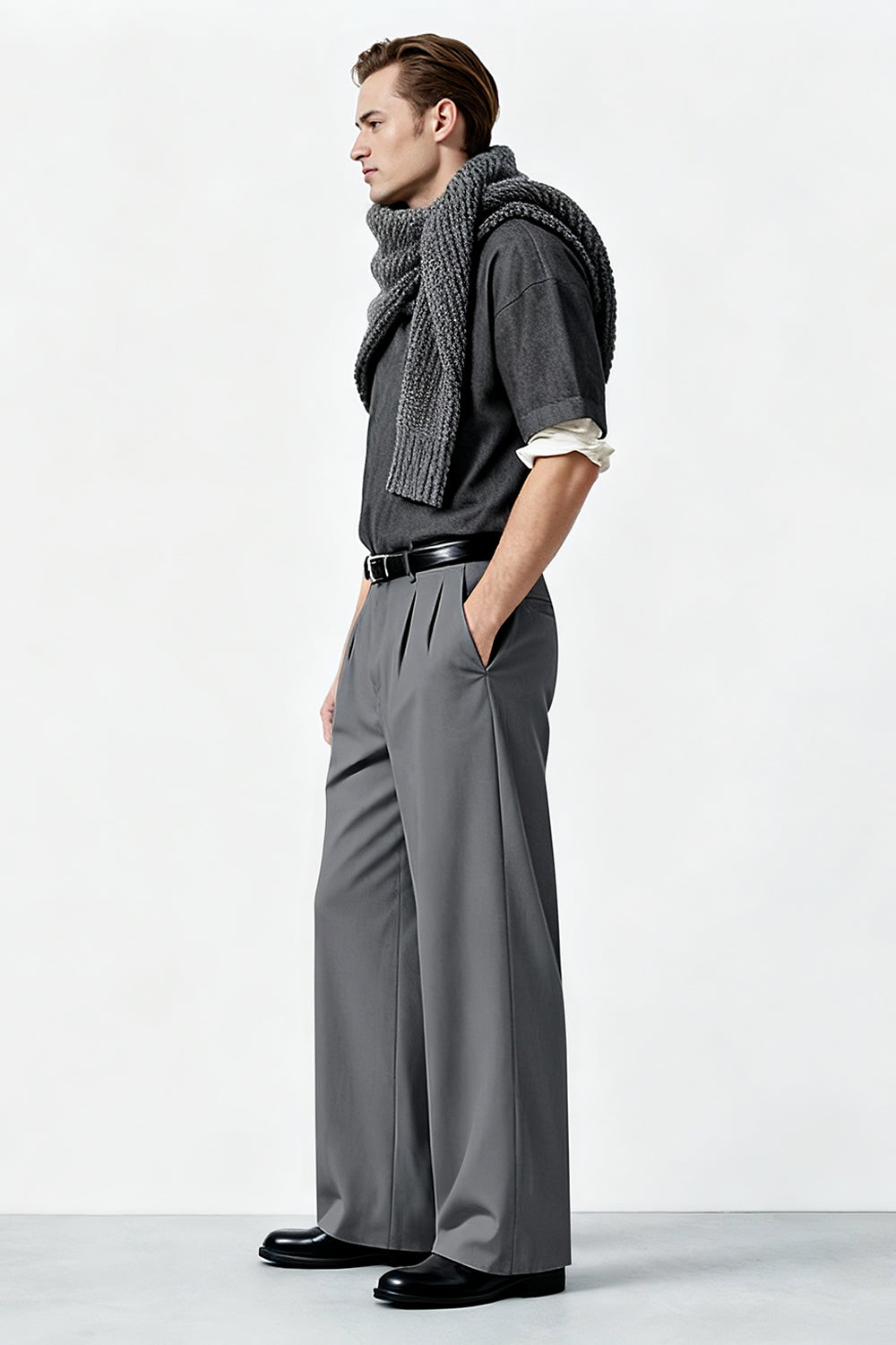 Pantalón de corte relajado para hombre - Caqui