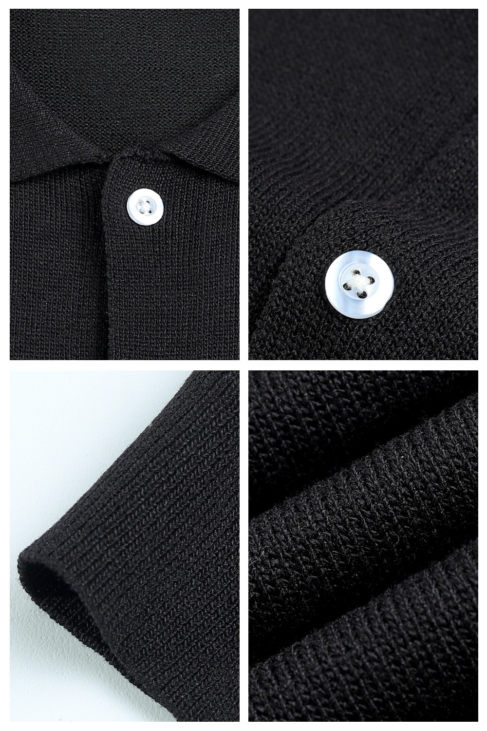 Polo Homme Coupe Slim - Manches Longues