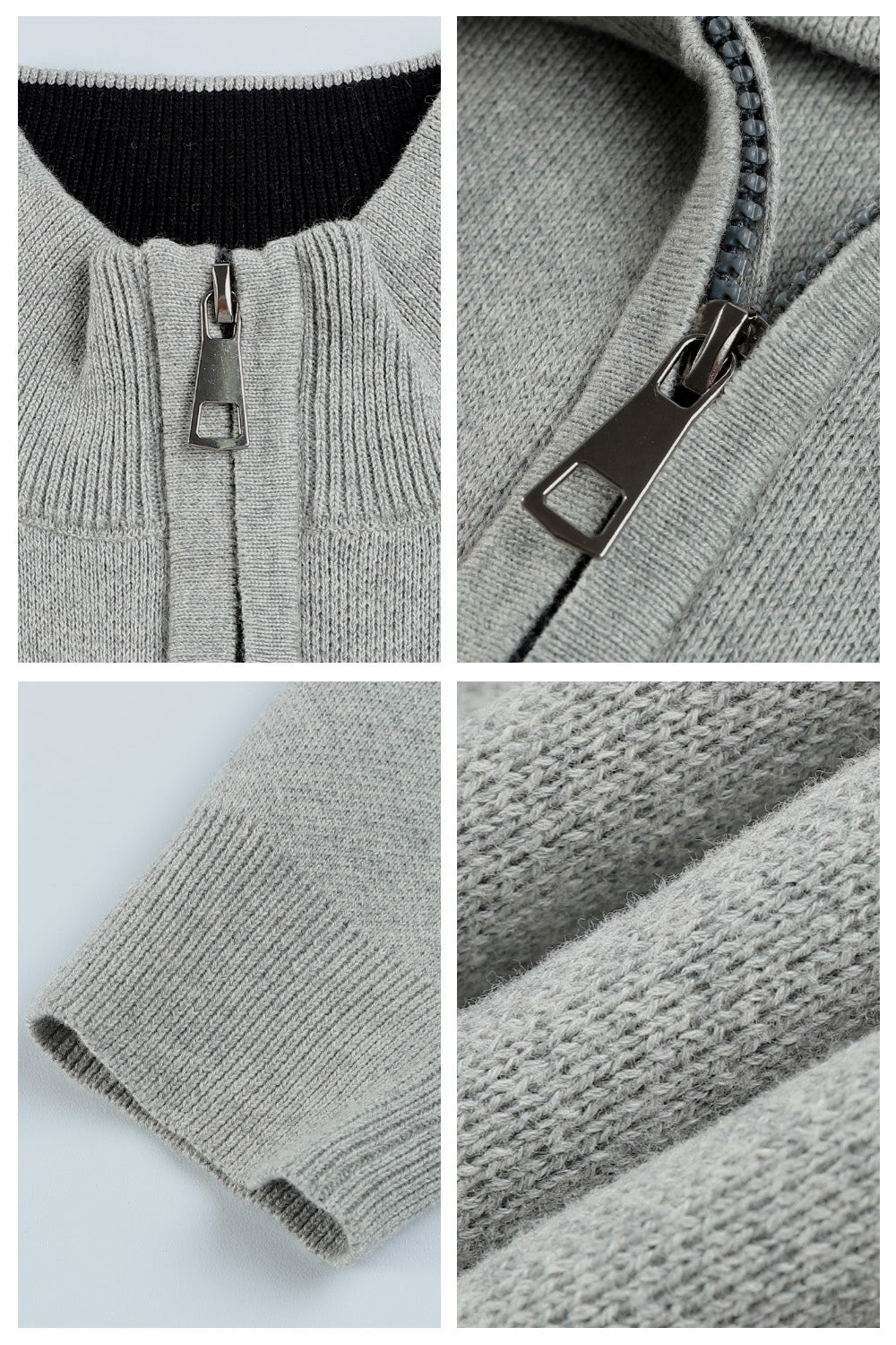 Men's Sweater Coat - Grey