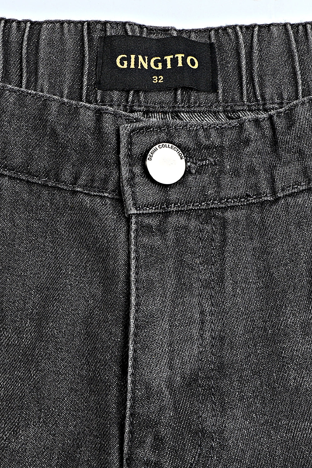 Men Relaxed Flared Jean - Washed Black