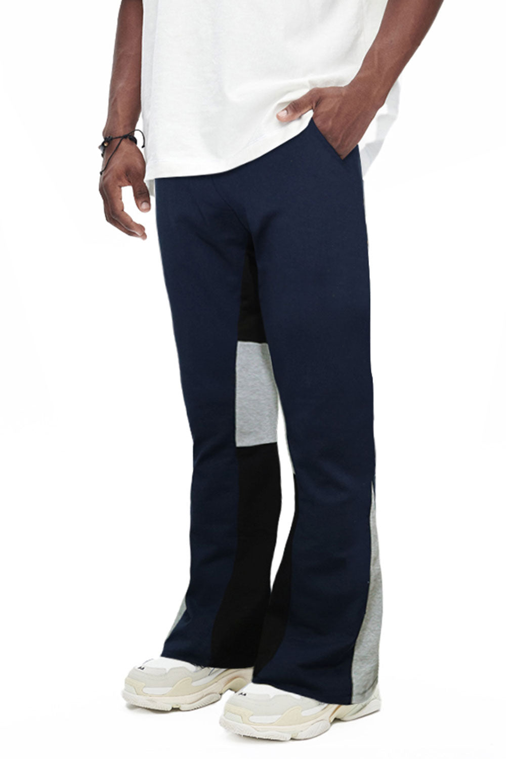 Gingtto Contrast Bootcut Weatpants - XS
