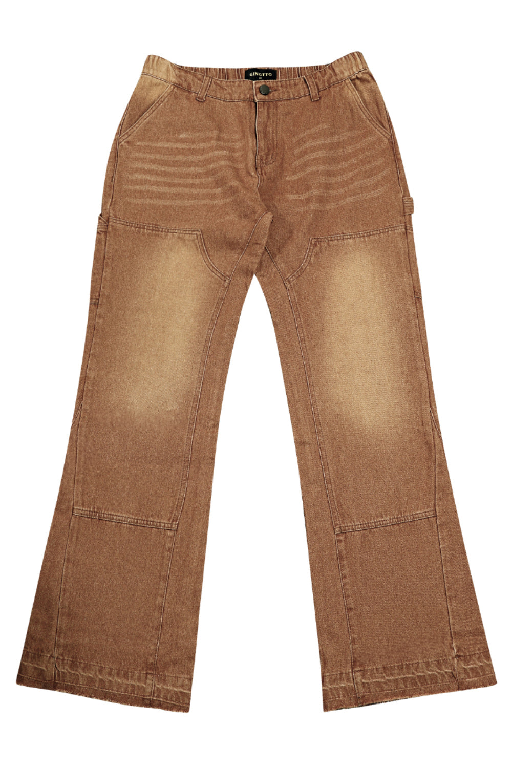 Men Relaxed Flared Jean - Brown