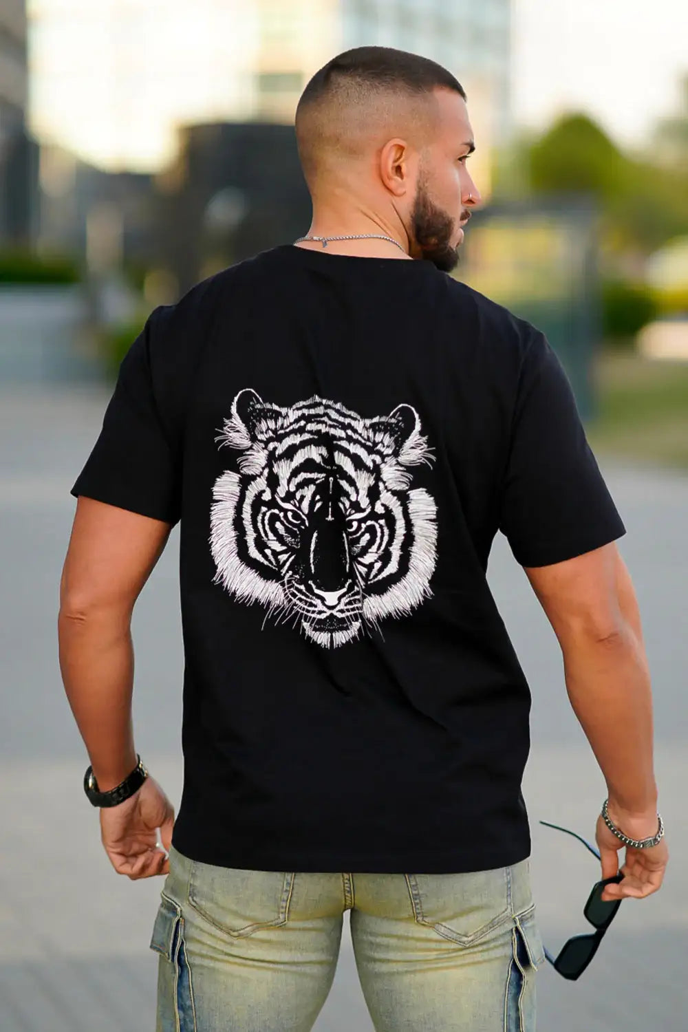 Men's Black Round Neck T-Shirt
