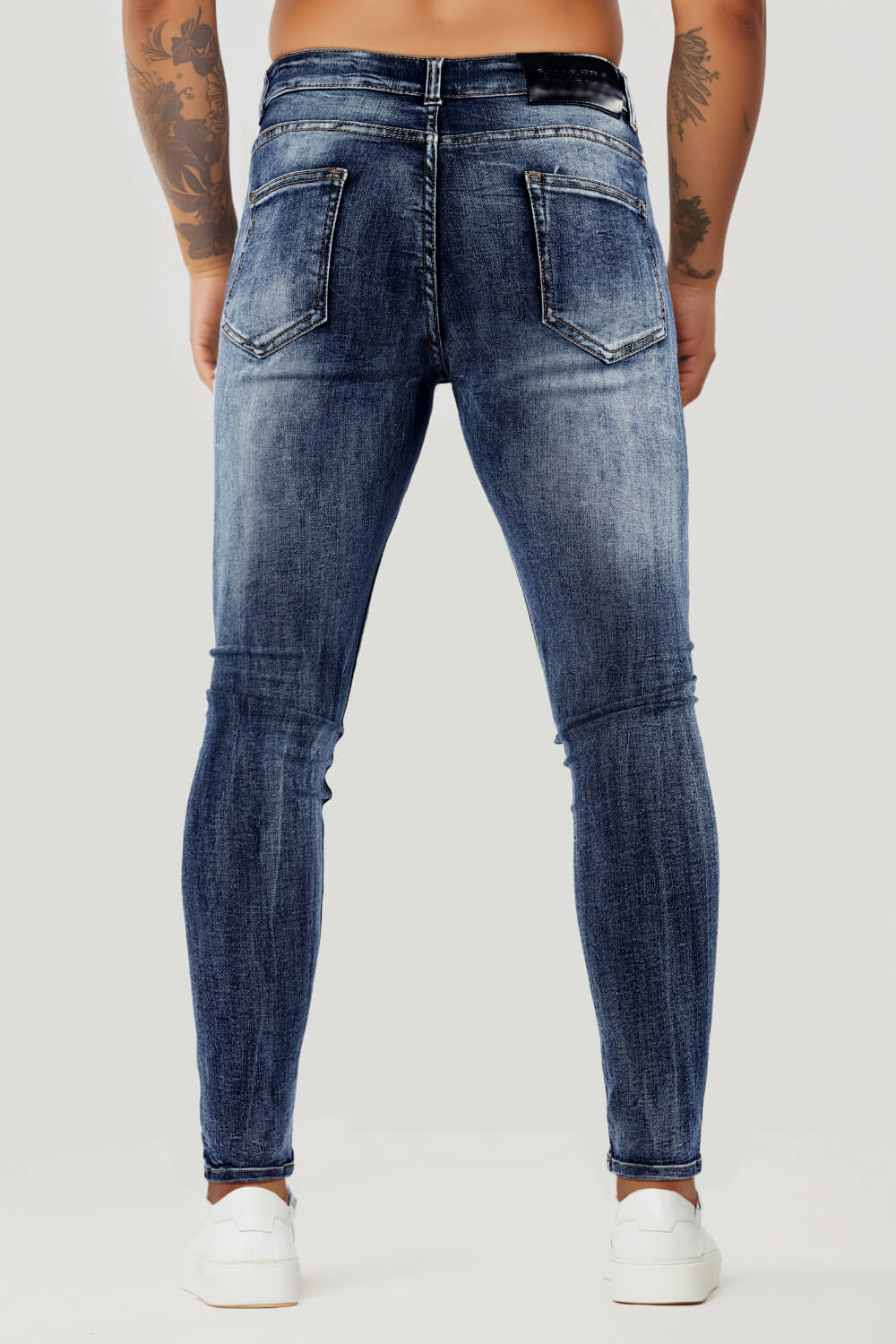 Jean skinny stretch pour homme - Bleu foncé