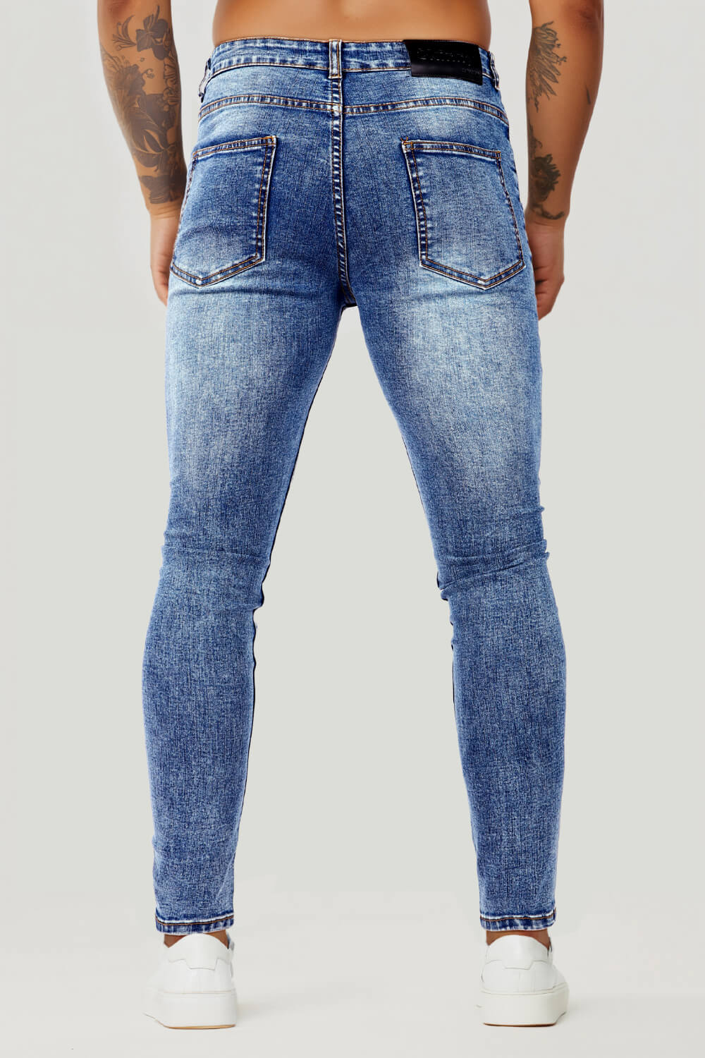 Jean skinny bleu moyen pour homme Jean stretch