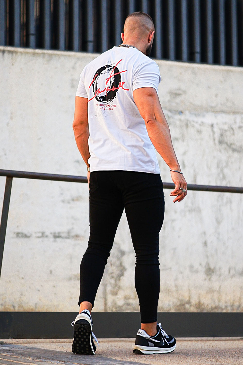 Men's Black Stretch Jeans - Ripped