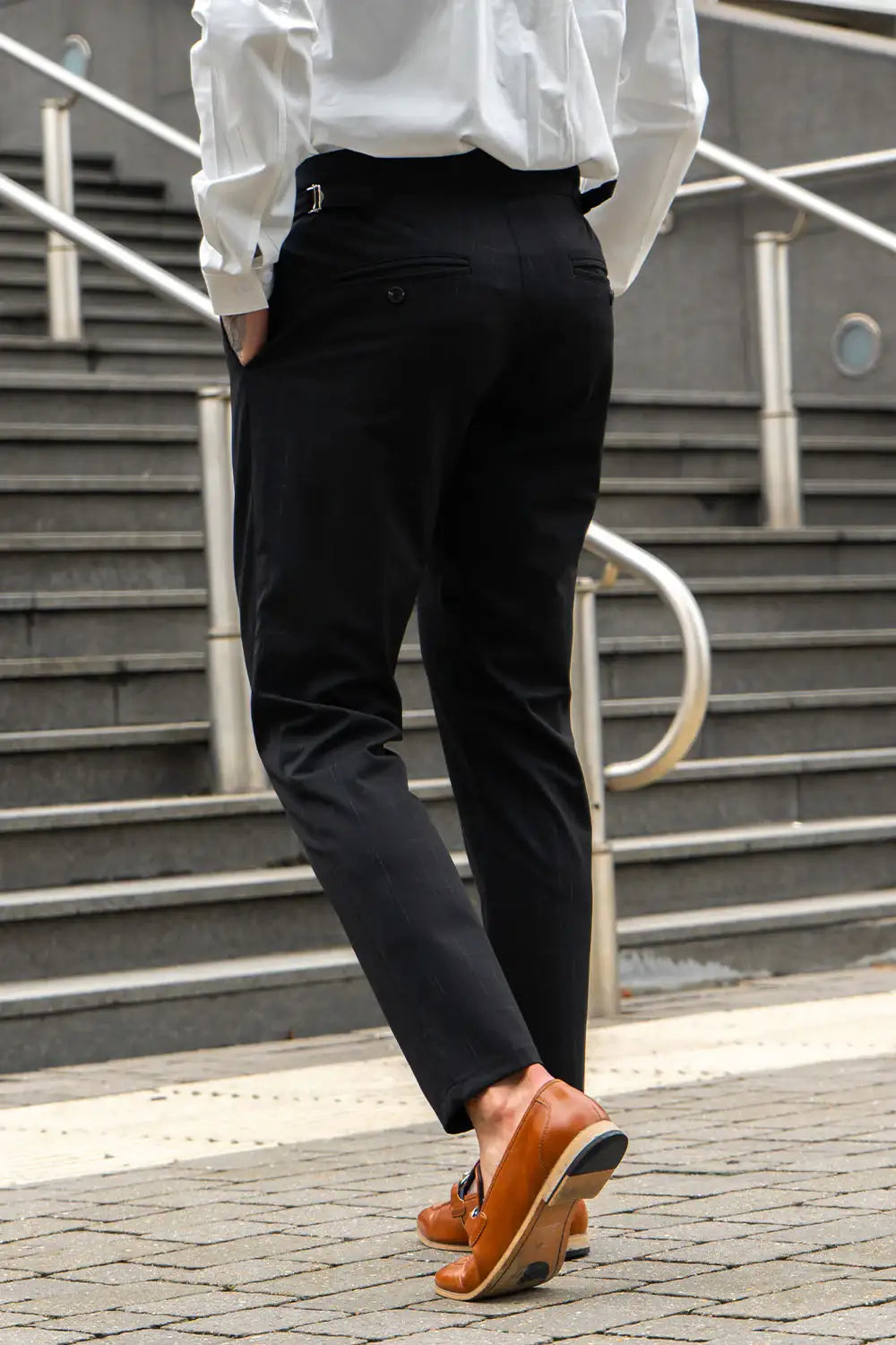 Mens Dress Pants Slim Fit hightStretch Fashion Pant