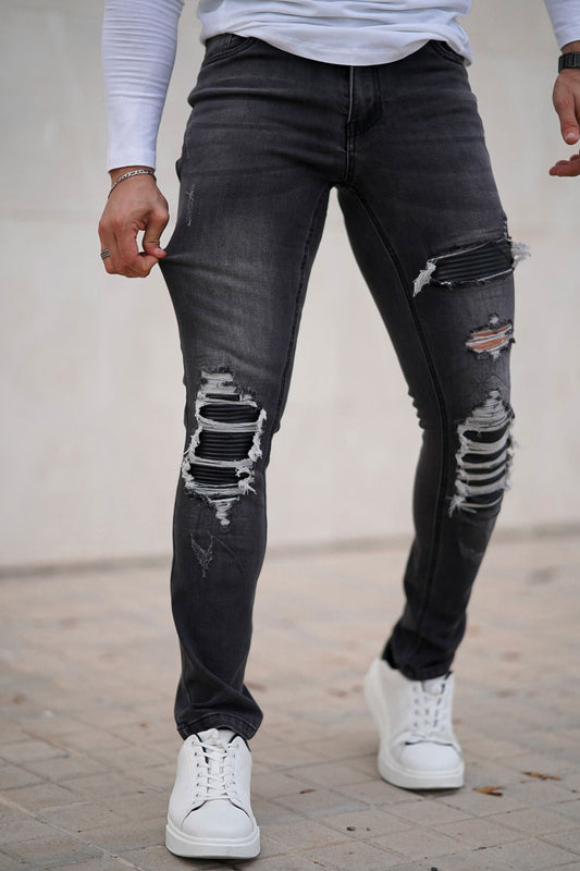 grey men's stretch jean