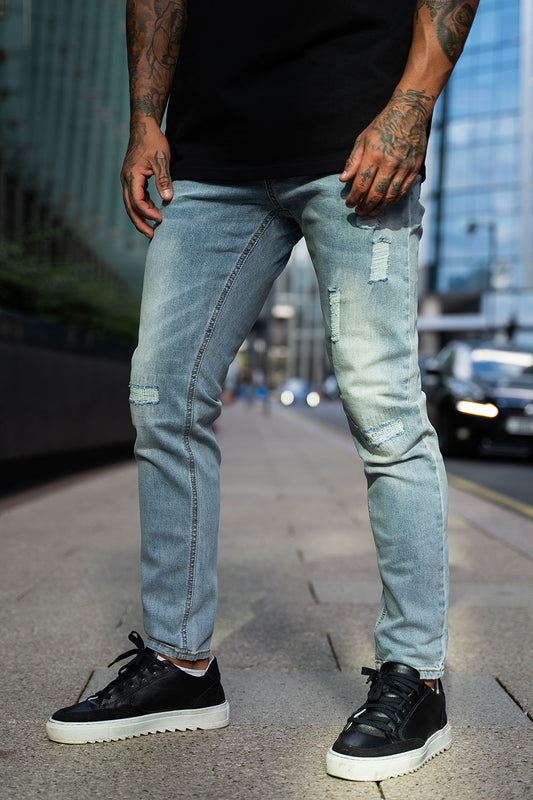 Men's Slim Fit Blue Stretch Jean