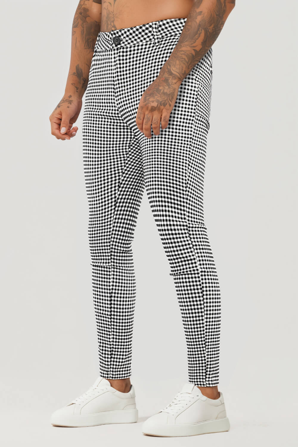 Men's Plaid Pant - Black & White