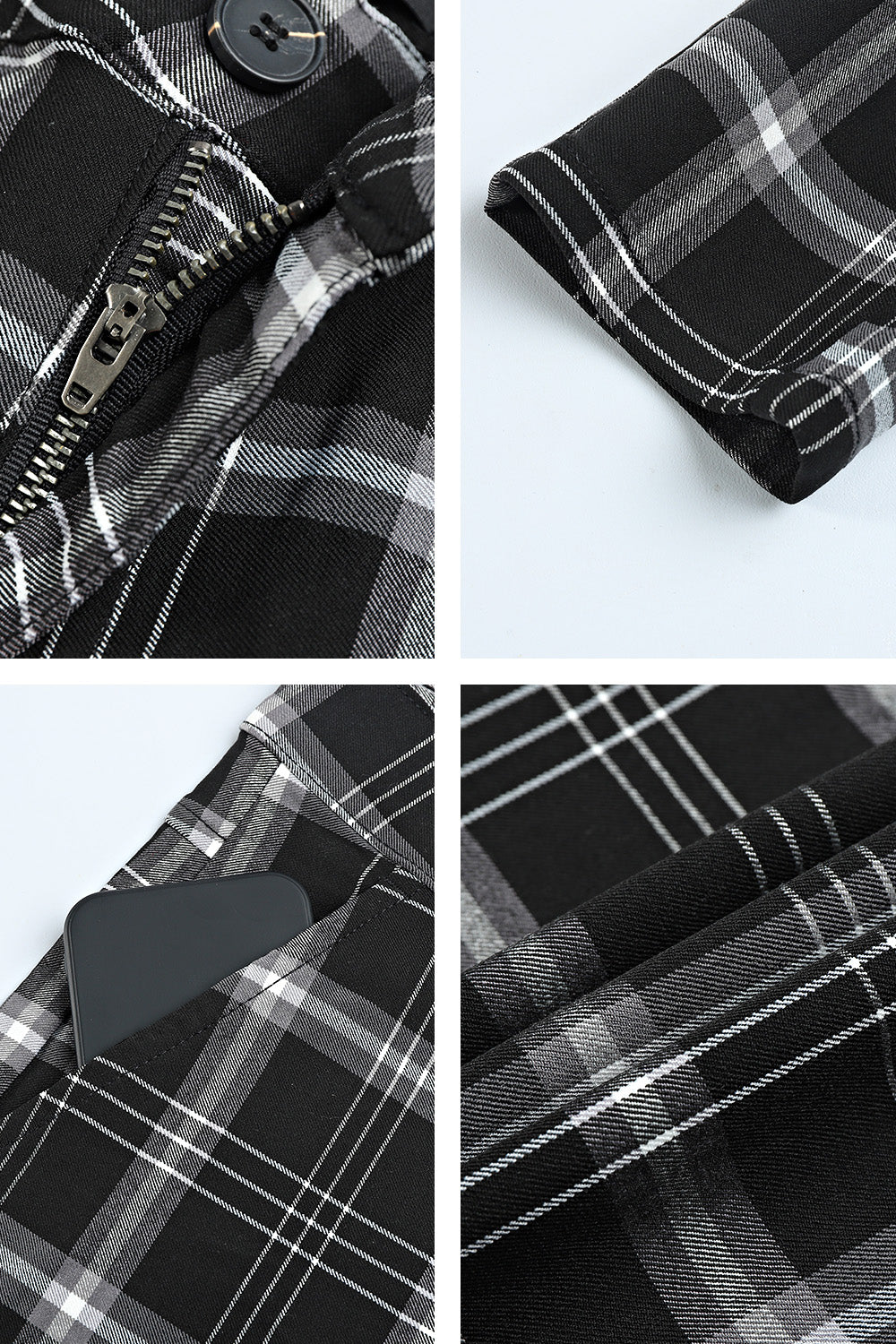 Skinny-Hose mit Gittermuster für Herren