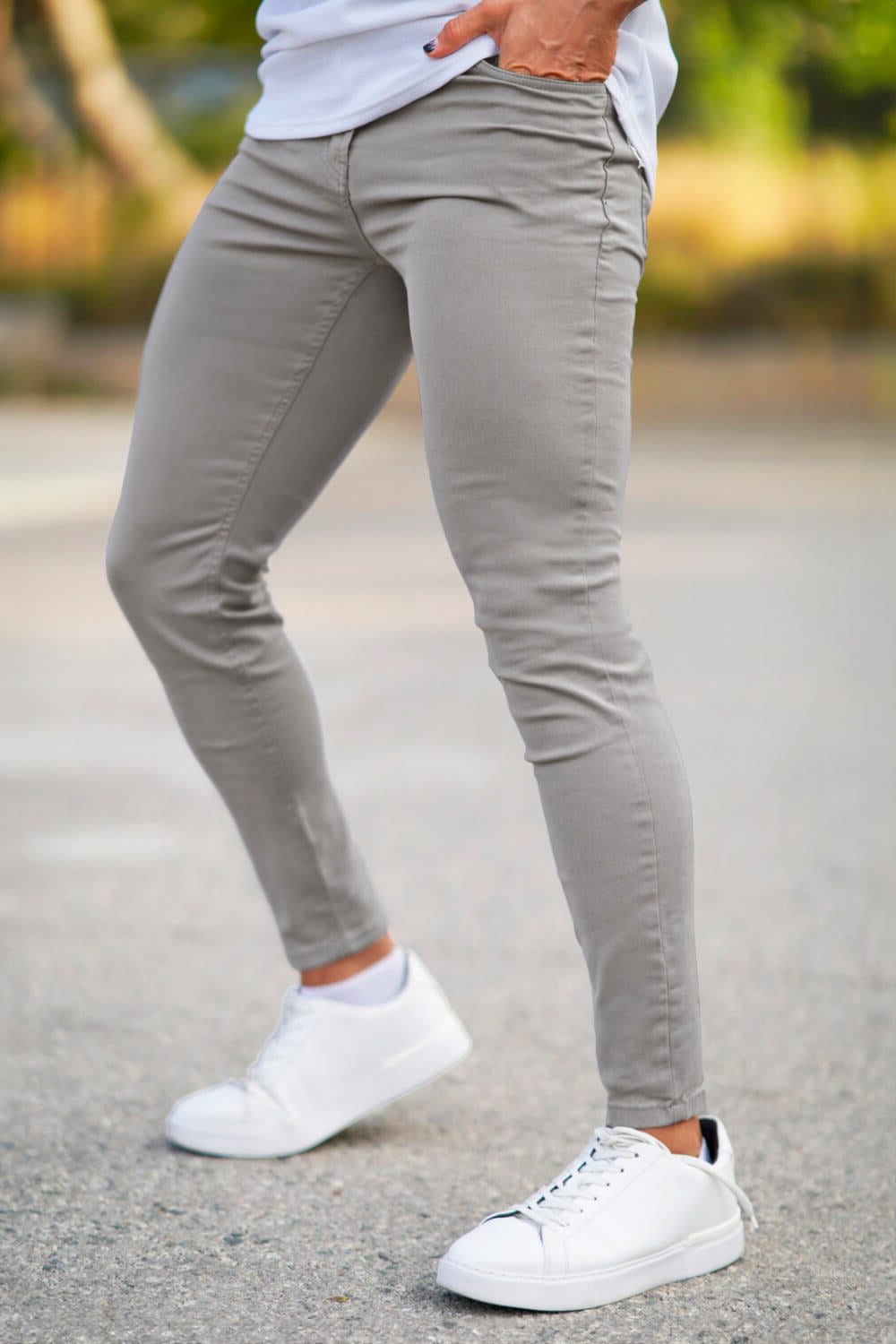 GINGTTO Jeans skinny alla moda da uomo|Sconto del 50%|Jeans skinny