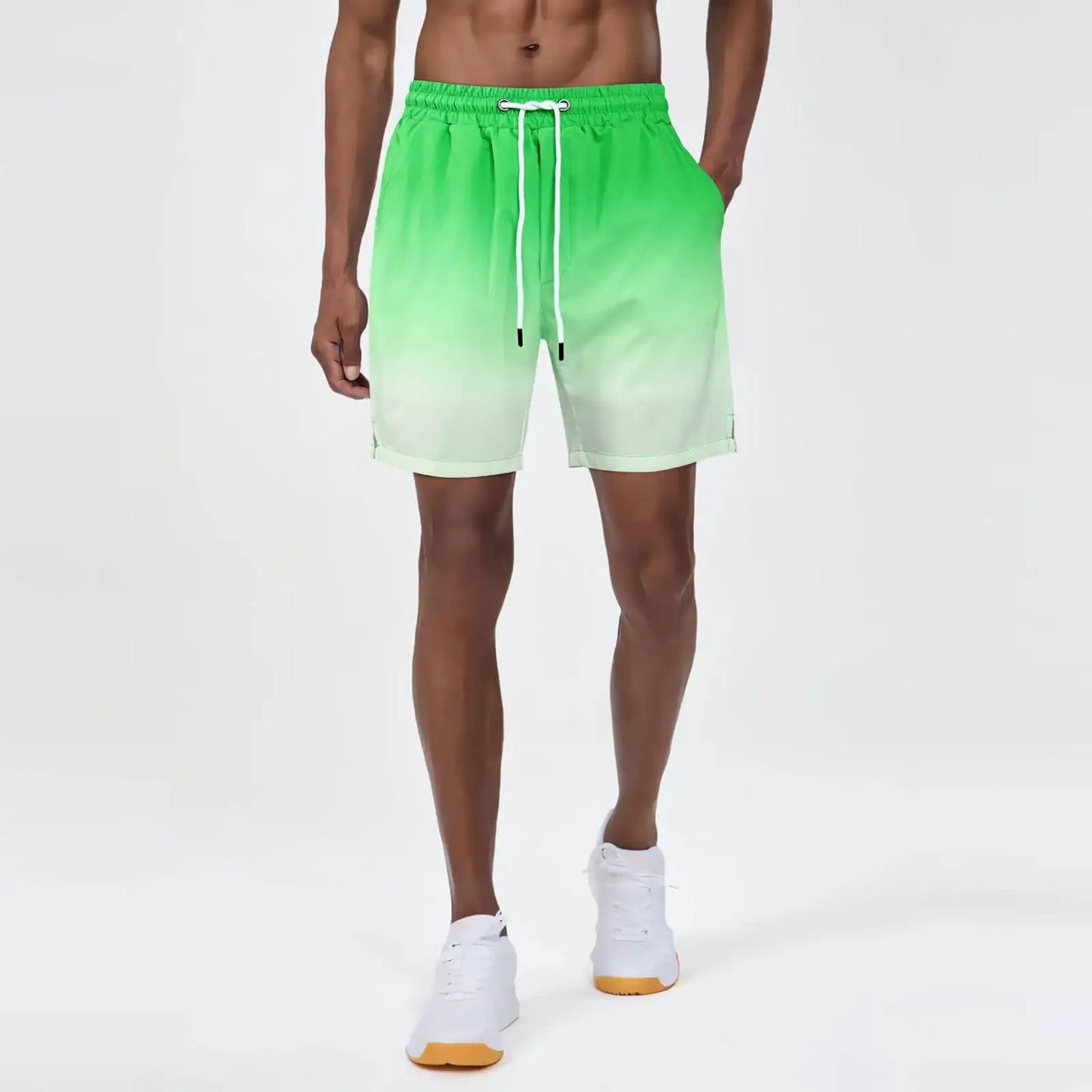 Mens Swim Trunk - Green Gradient