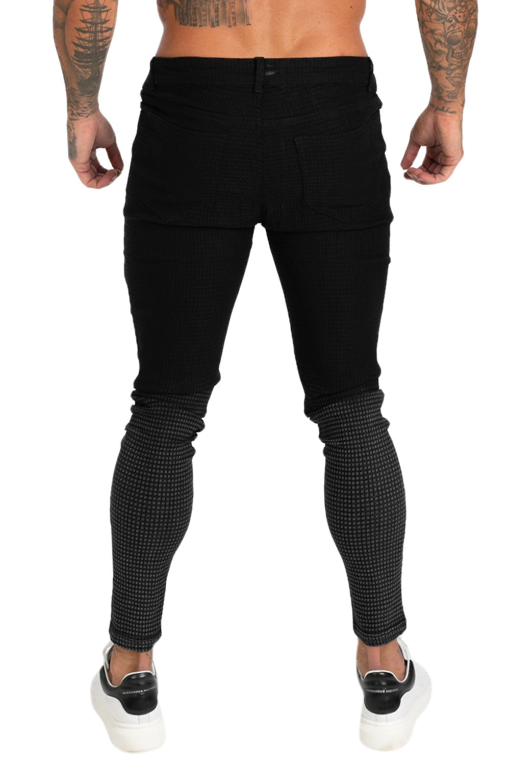 GINGTTO Men's Skinny Jeans Stretch Ripped Tapered Leg