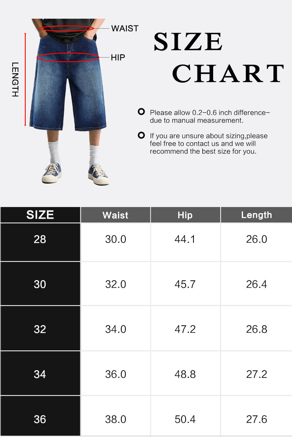 Lockere Jeansshorts für Herren - Dunkelblau