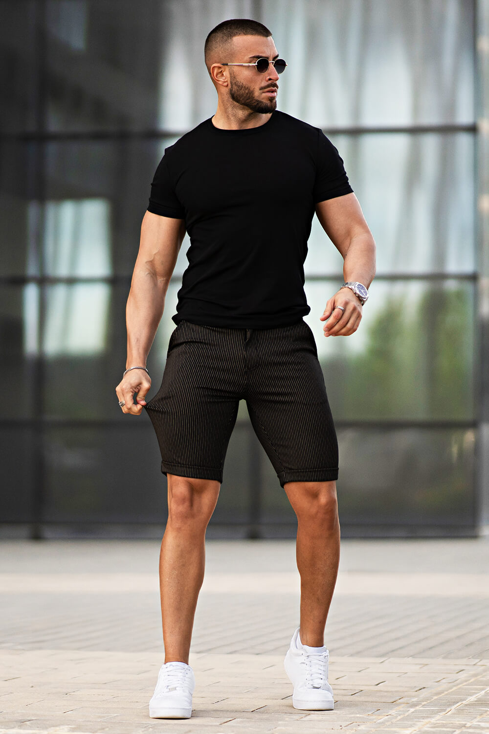 Men's Stretch Chino Short - Black