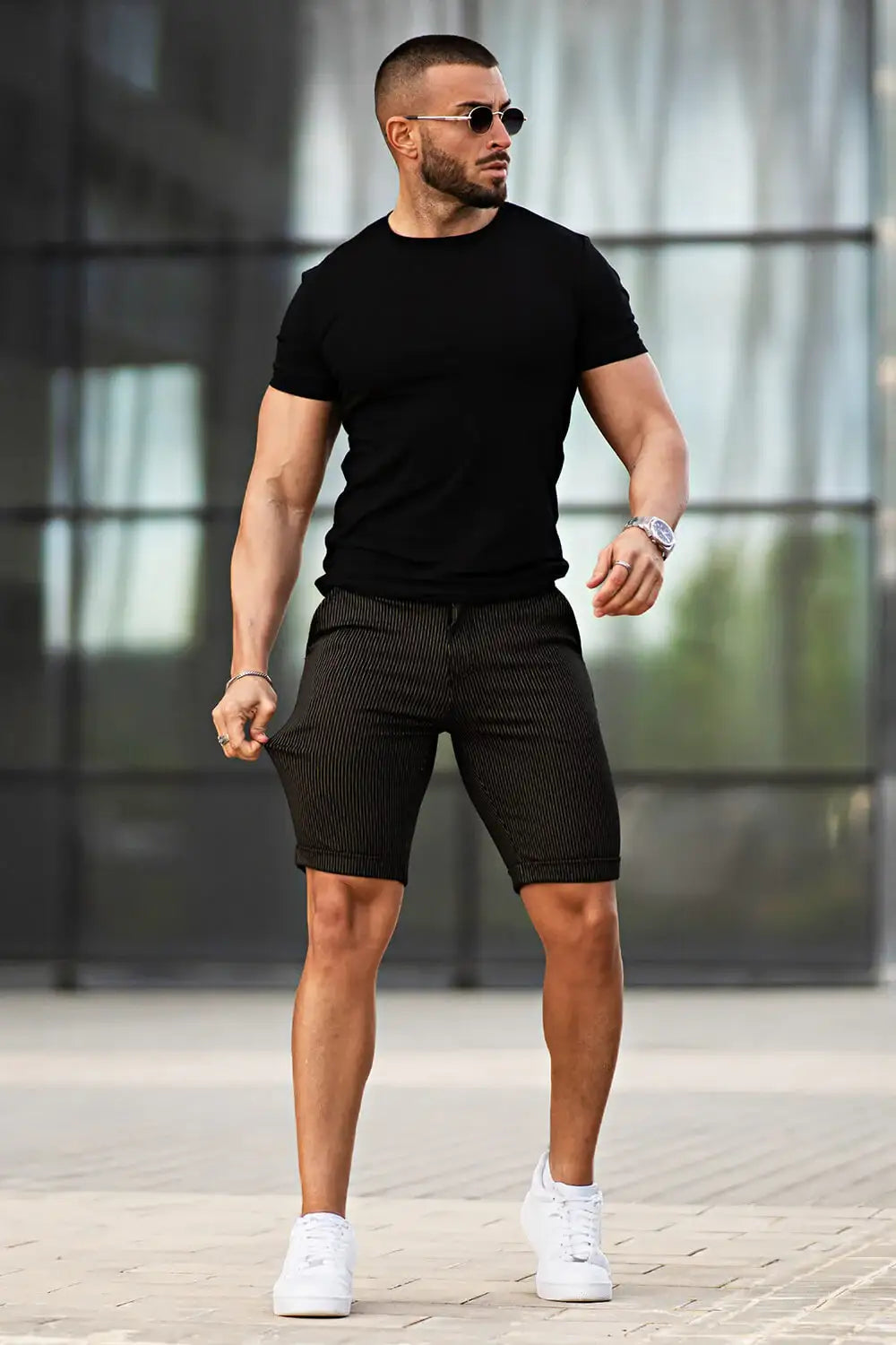 Men's Stretch Chino Short - Black