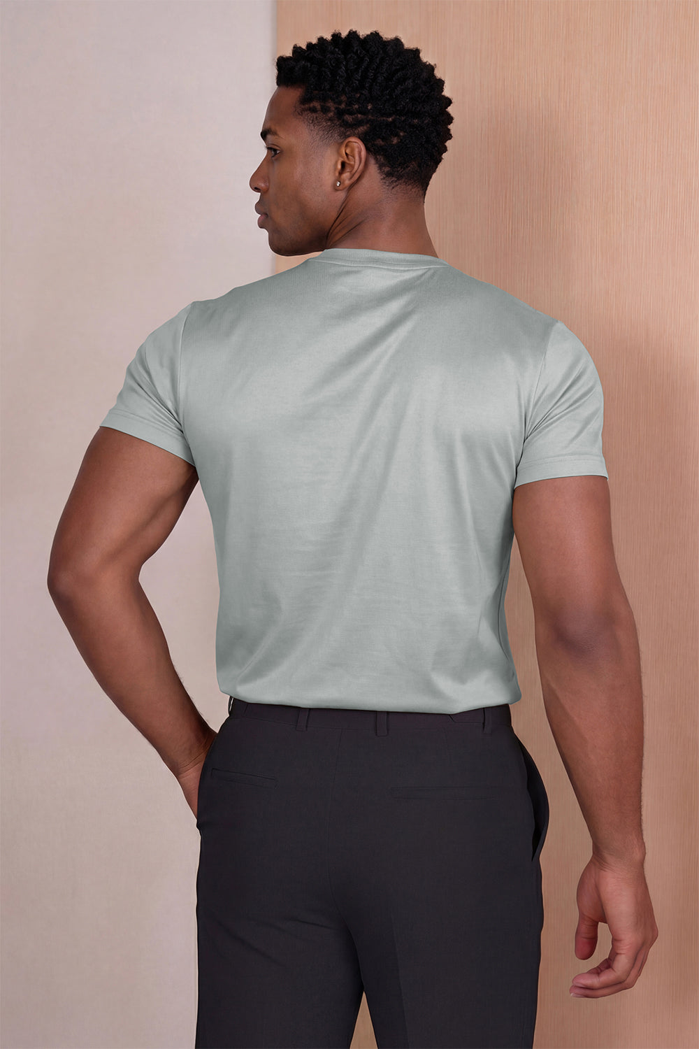 Men's Mercerized Cotton T-Shirt - Light Green