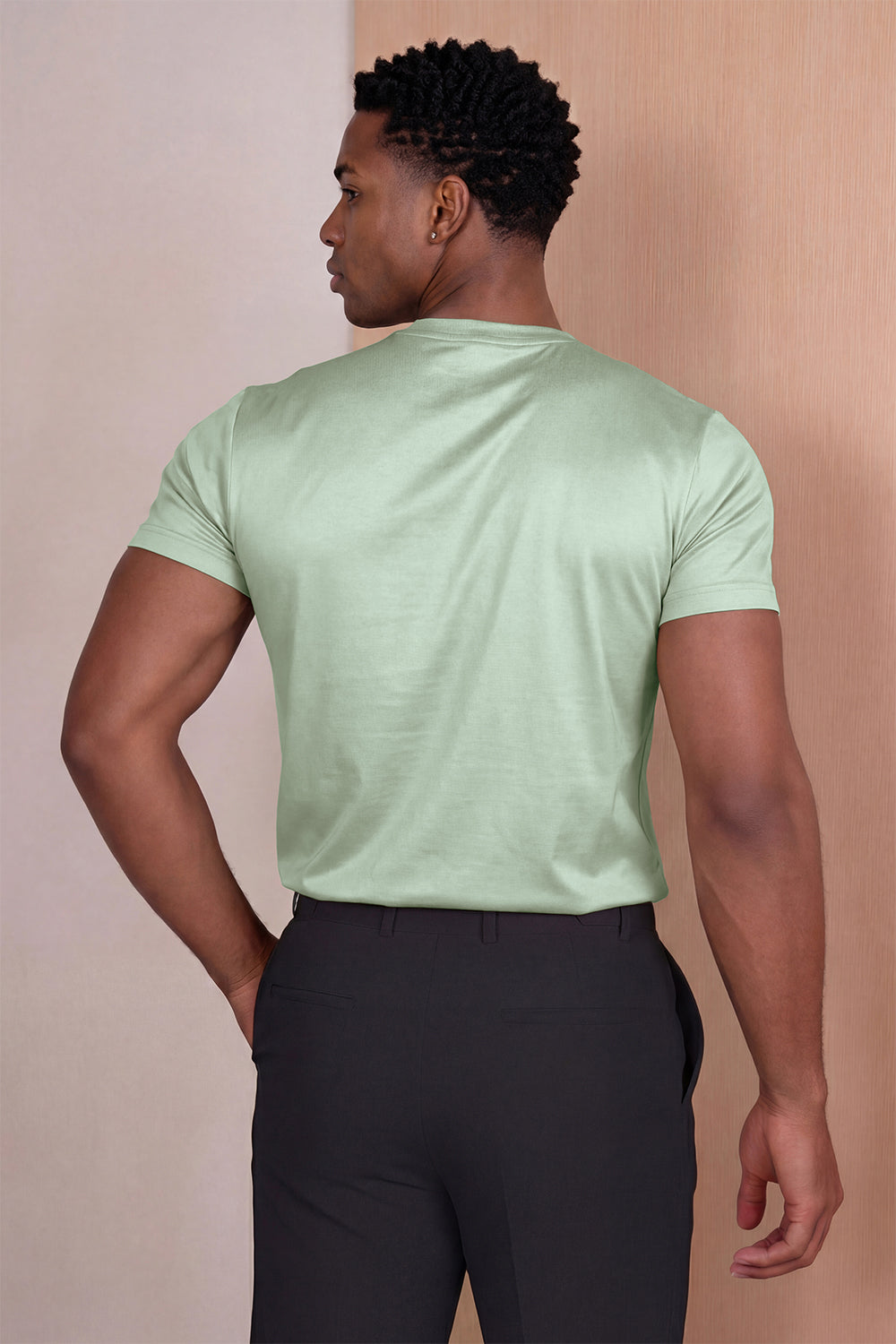 Men's Mercerized Cotton T-Shirt - Light Green