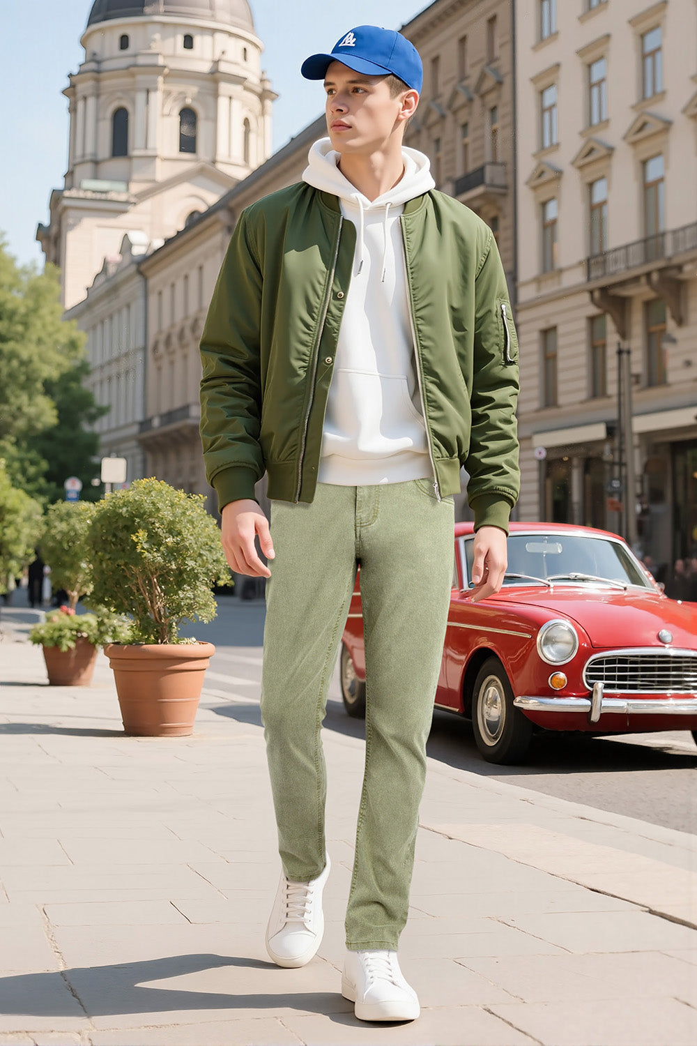 Men's Super Stretch Slim Fit Jean - Green