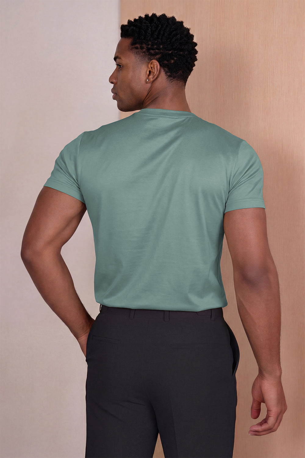 Men's Mercerized Cotton T-Shirt - Teal Green