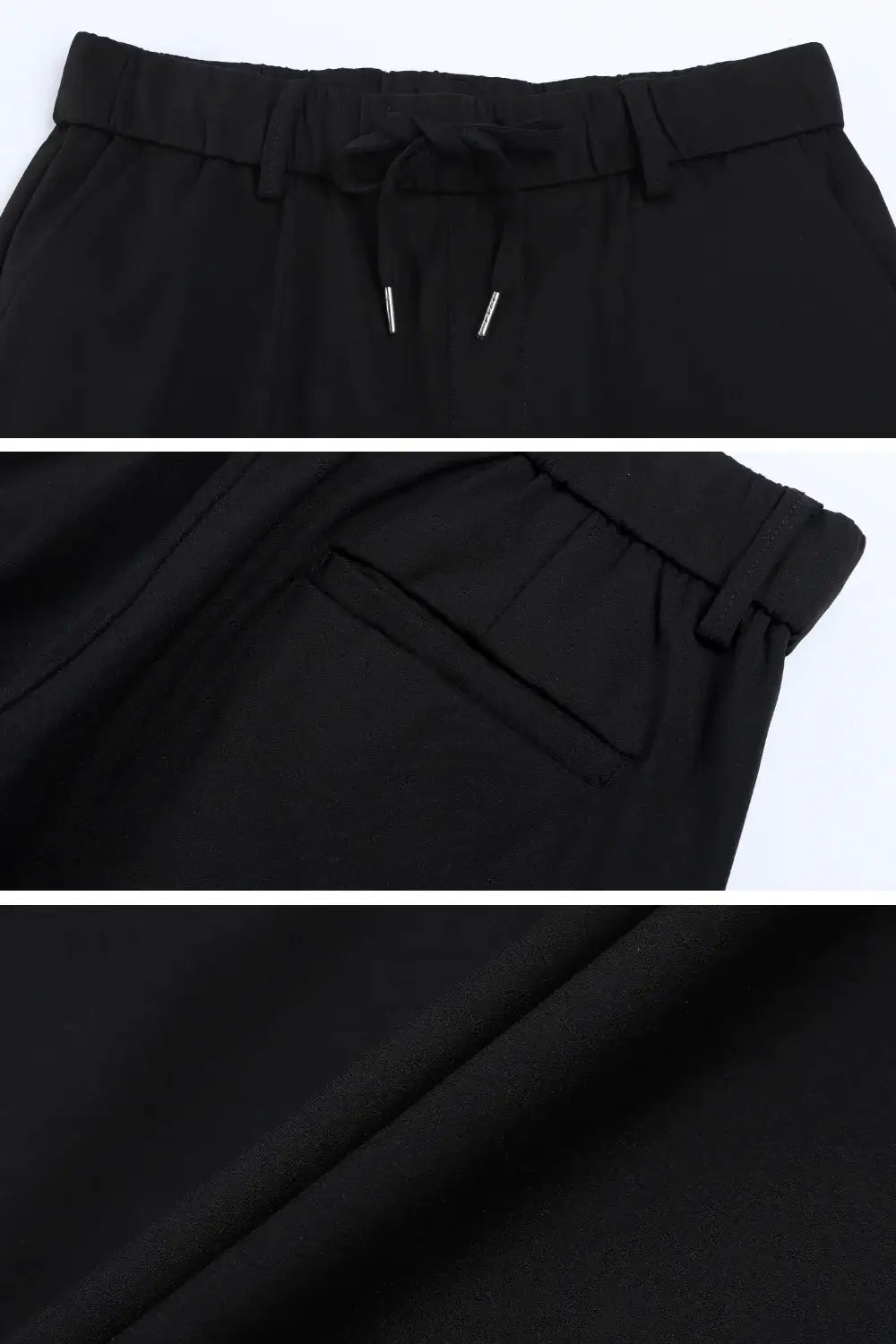 Men's Casual Drawstring Shorts - Black