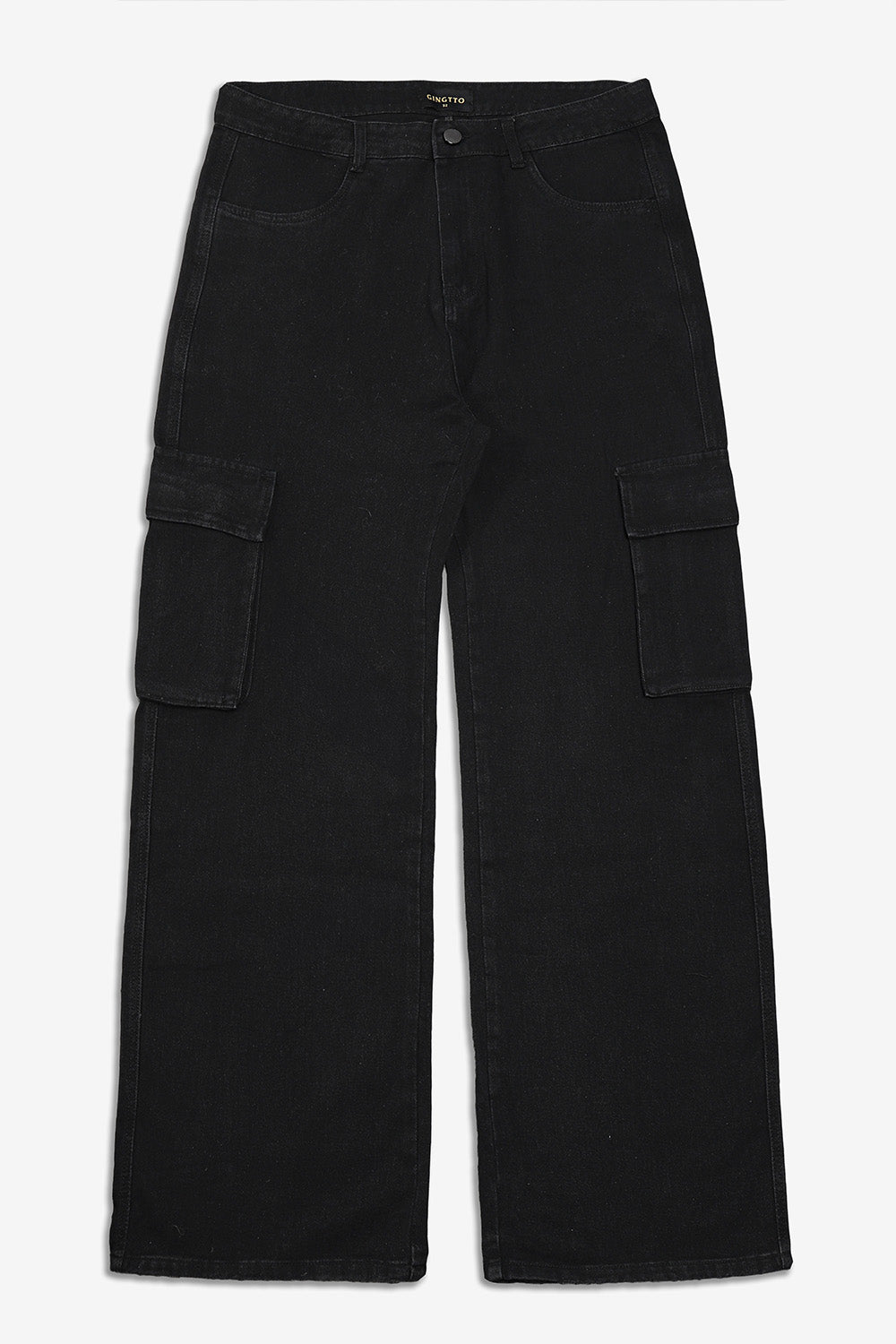 Men's Loose Jean With Pocket - Black