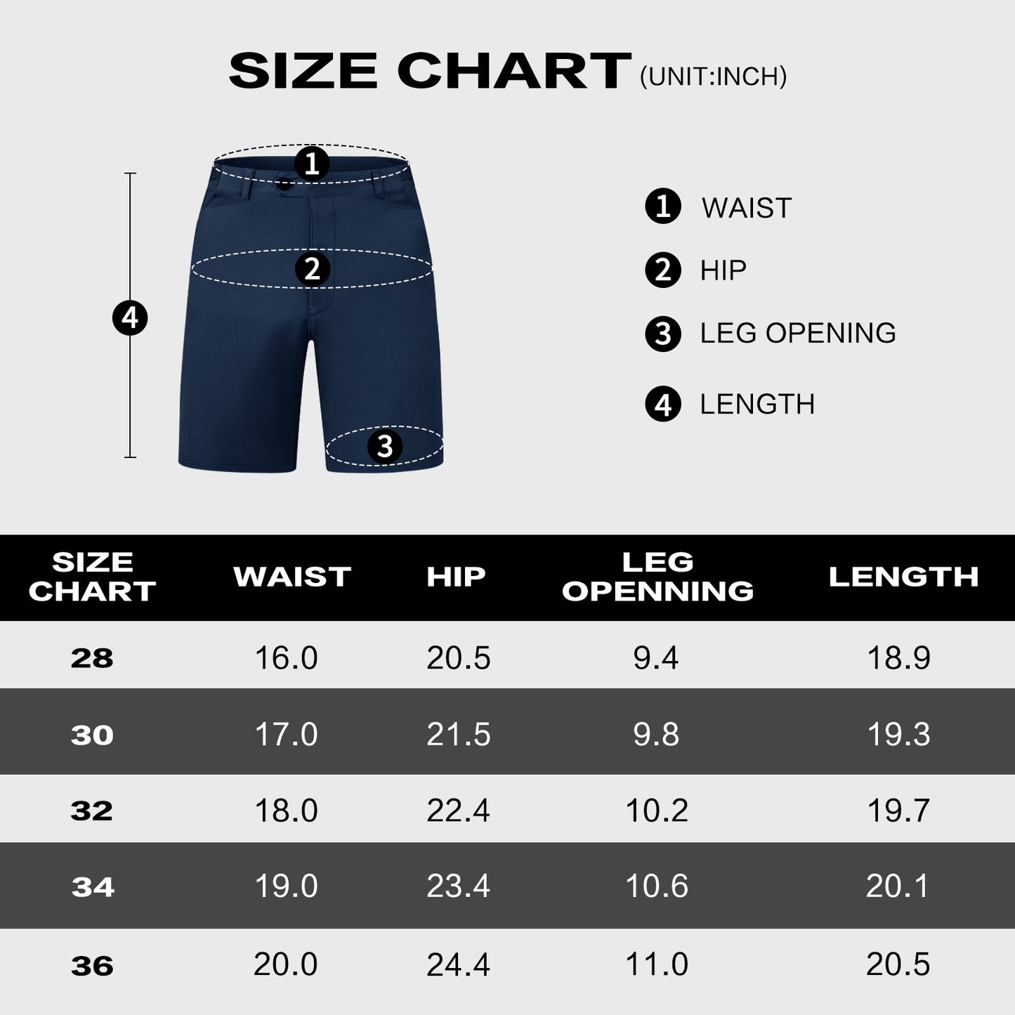 Mens Casual Chino Short - Navy Blue