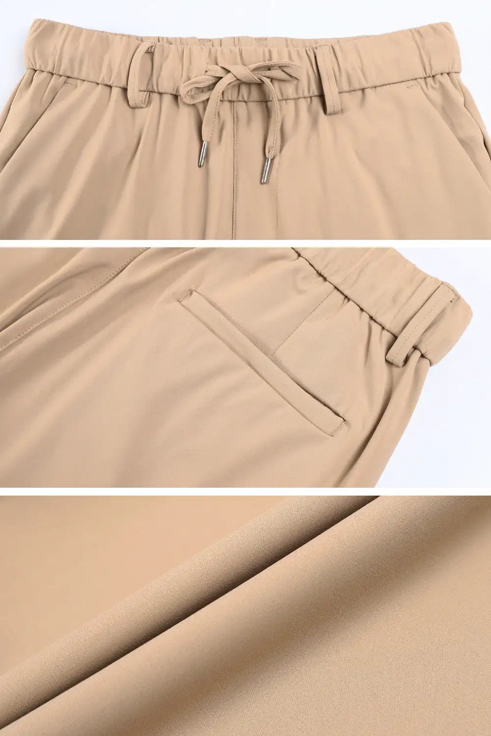 Men's Casual Drawstring Shorts - Khaki