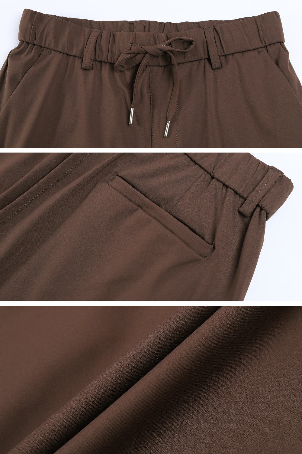 Men's Casual Drawstring Shorts - Brown