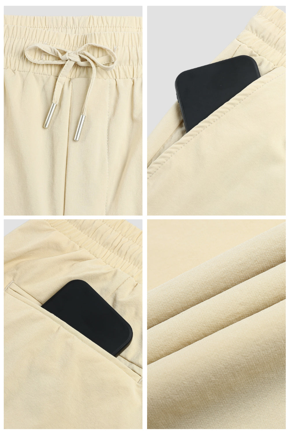 Men's Casual Hoodie Set - Beige