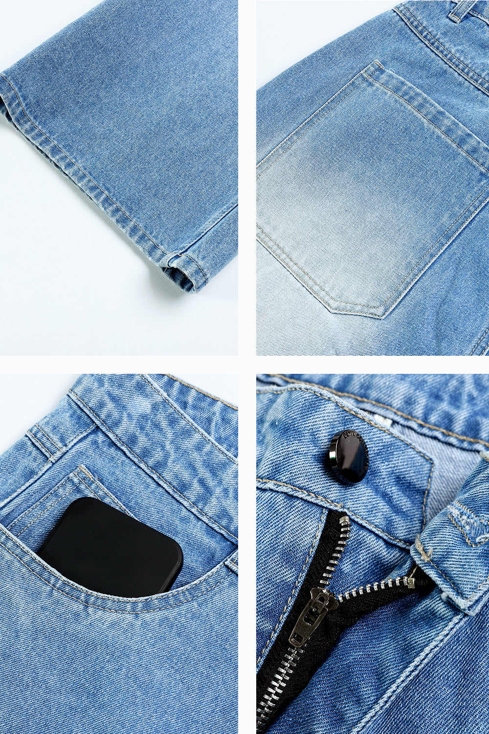 Men's Fashion Loose Jean - Light Blue