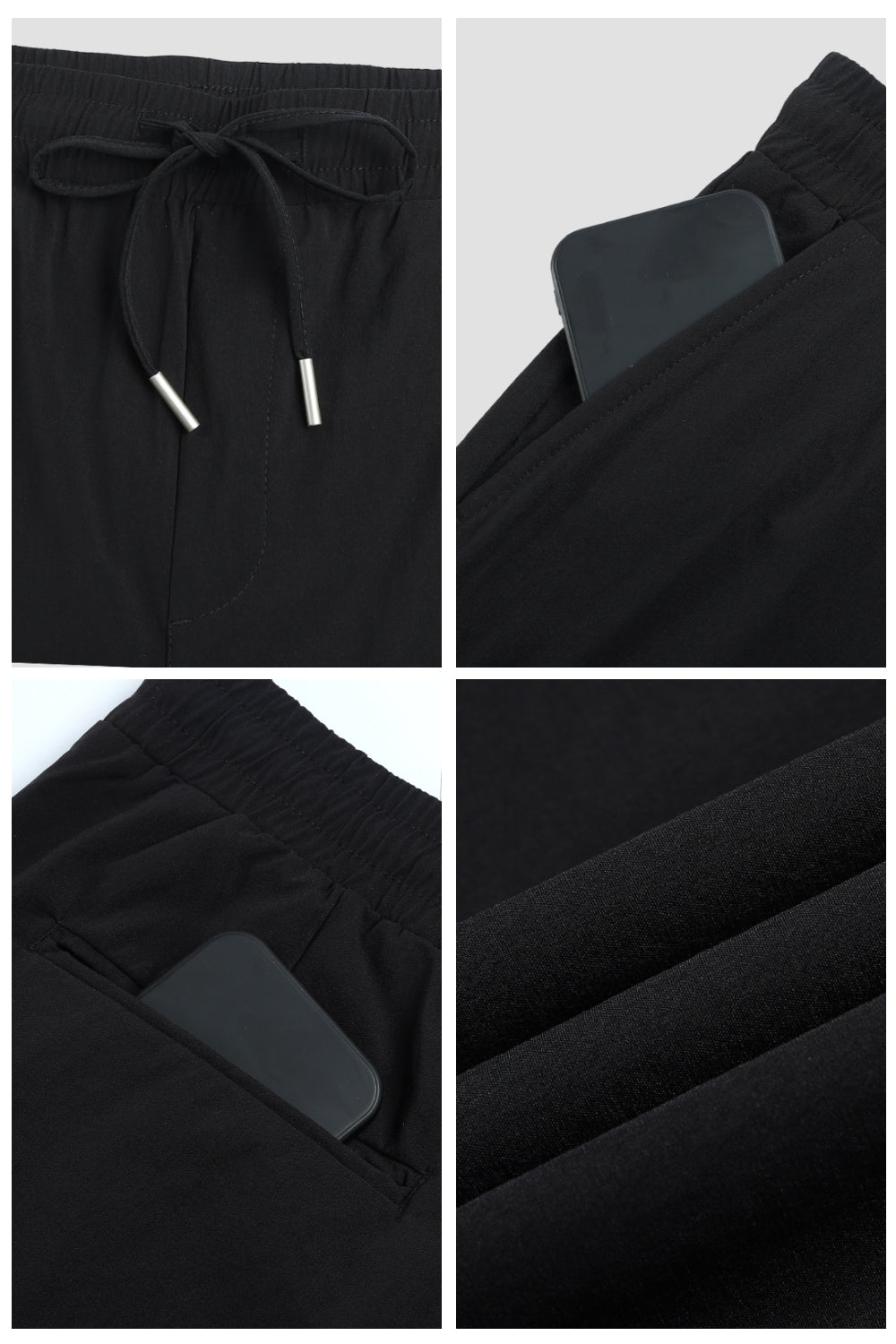 Men's Casual Hoodie Set - Black