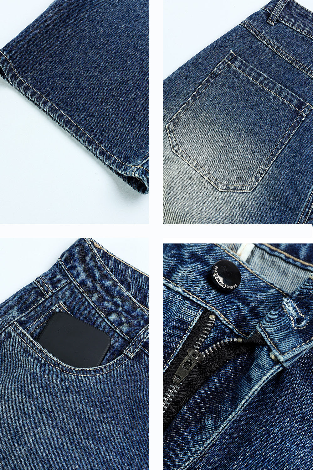 Men's Fashion Loose Jean - Dark Blue