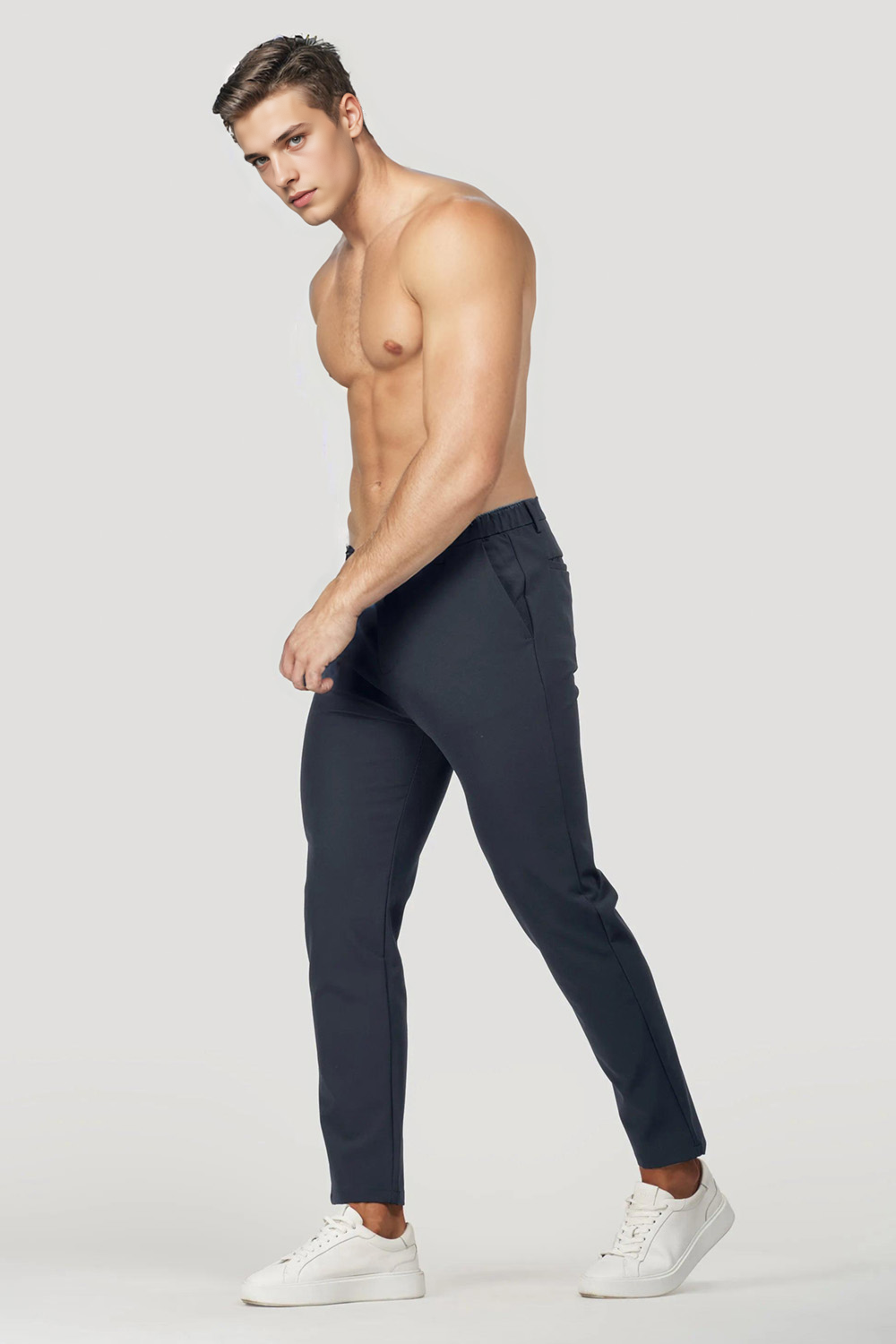 Mens Slim Fit Dress Pant - Dark Blue