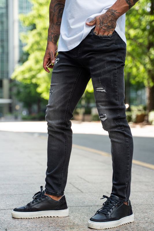 grey men's jeans slim fit