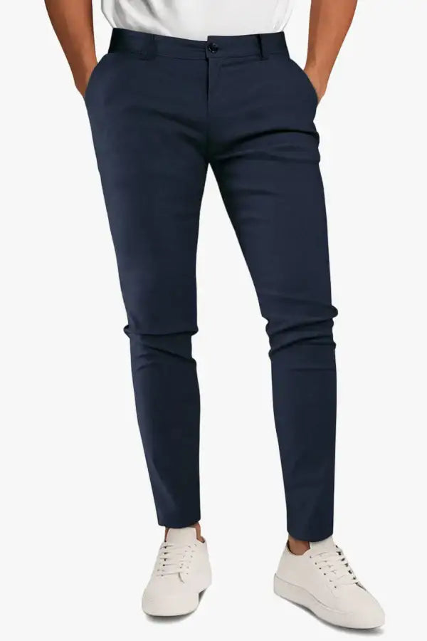 Men's Casual Chino Pant - Dark Blue For Sale – GINGTTO