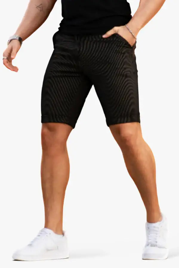 Buy $80 Free Shipping Men's Stretch Chino Short - Black For Sale