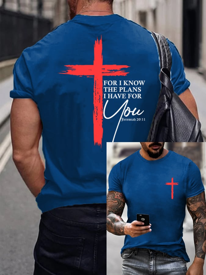 Mens Faith Printed Casual T-Shirt