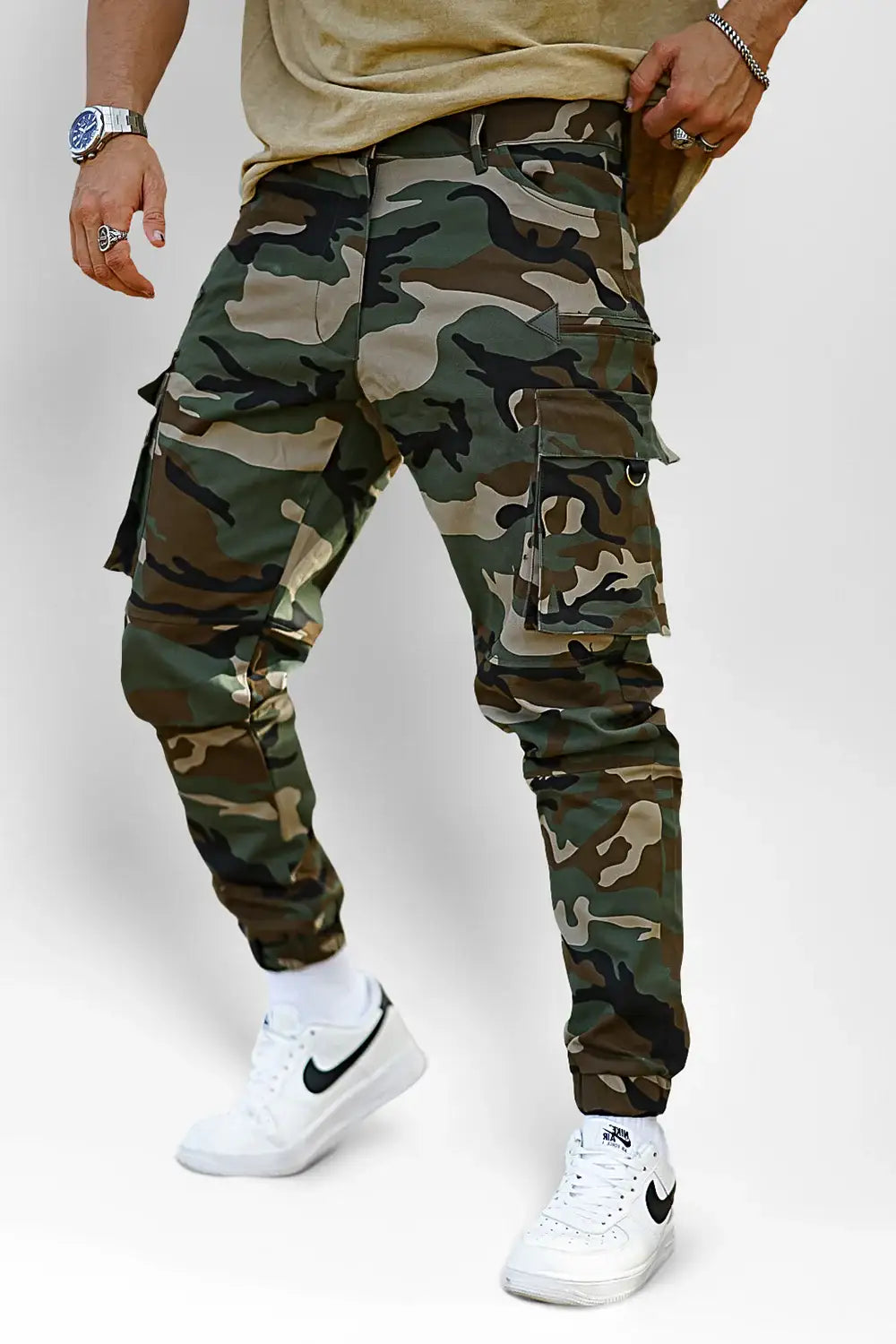 Men's Camouflage Cargo Pant - Army Green