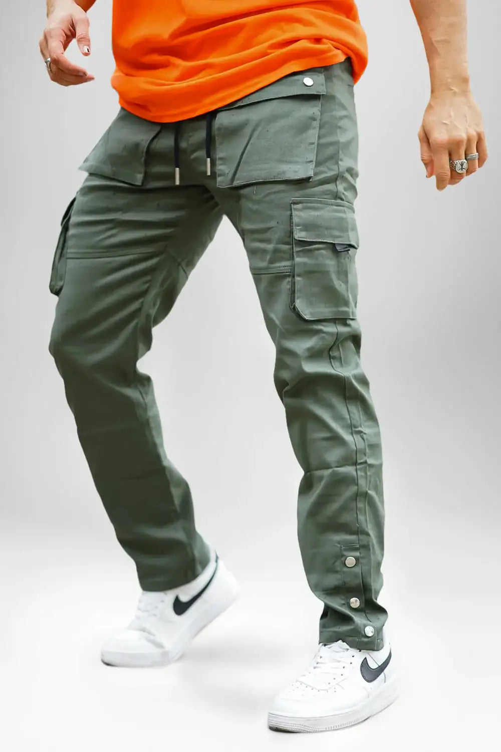 Men Army Green Cargo Pant