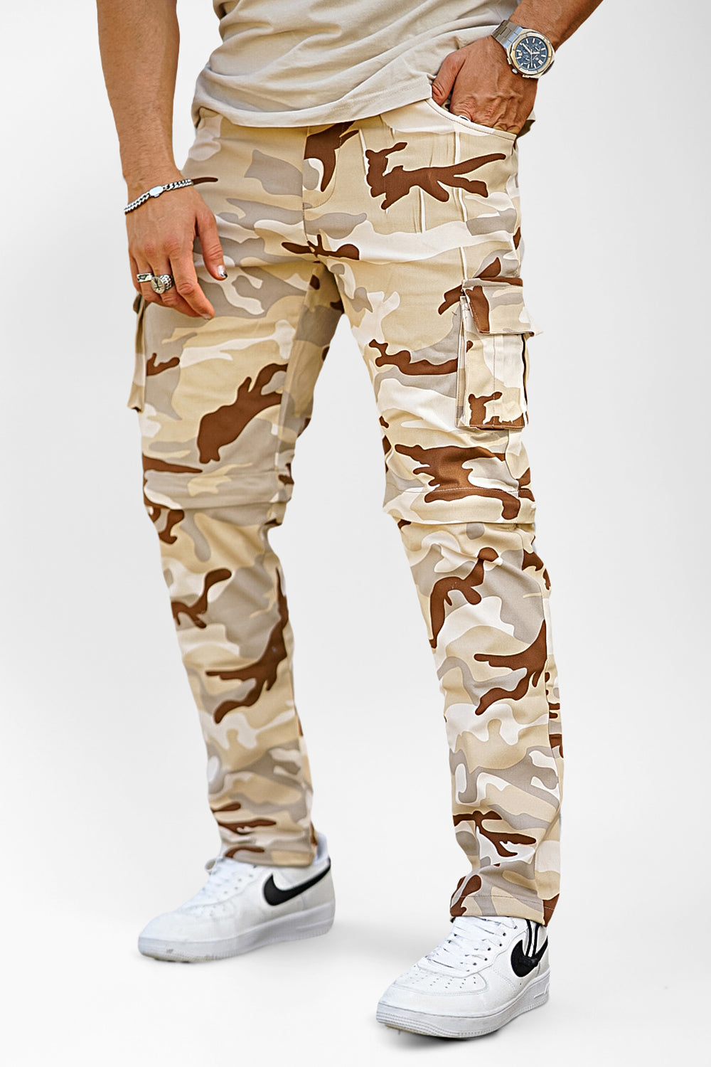 Pantalon cargo homme camouflage