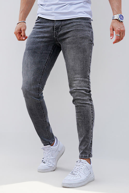 Buy 2 Free Shipping Men's Dark Gray Washed Skinny Jean