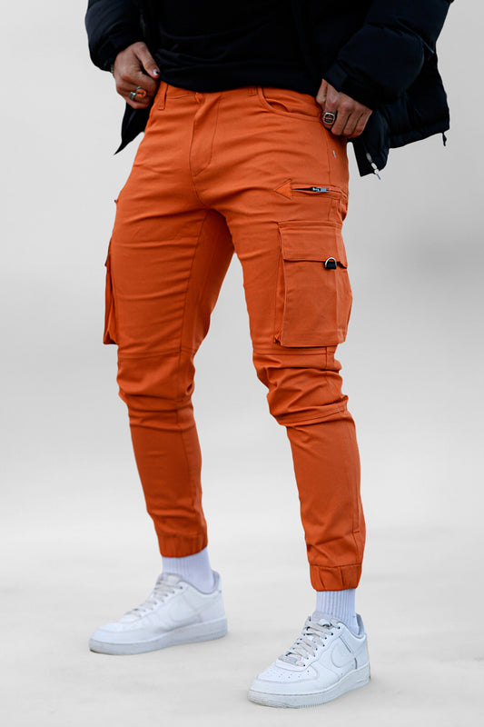 Men's Orange Cargo Pant
