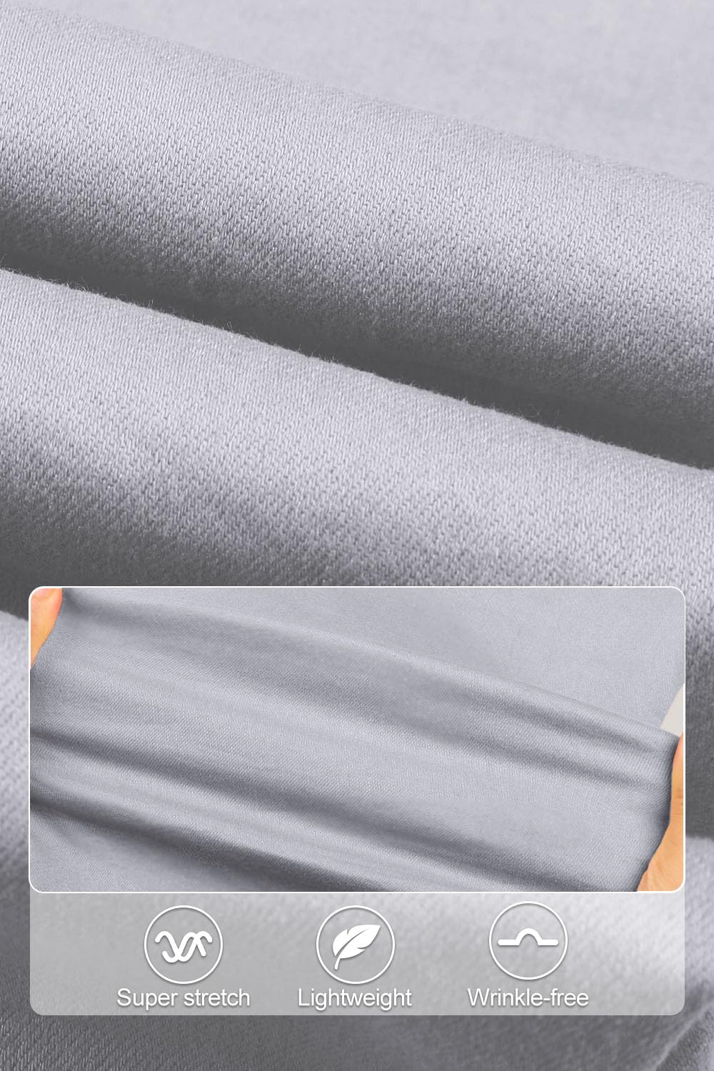 Mens Casual Stretch Pant - Grey