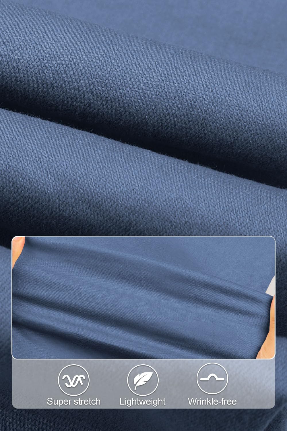 Mens Casual Stretch Pant - Blue