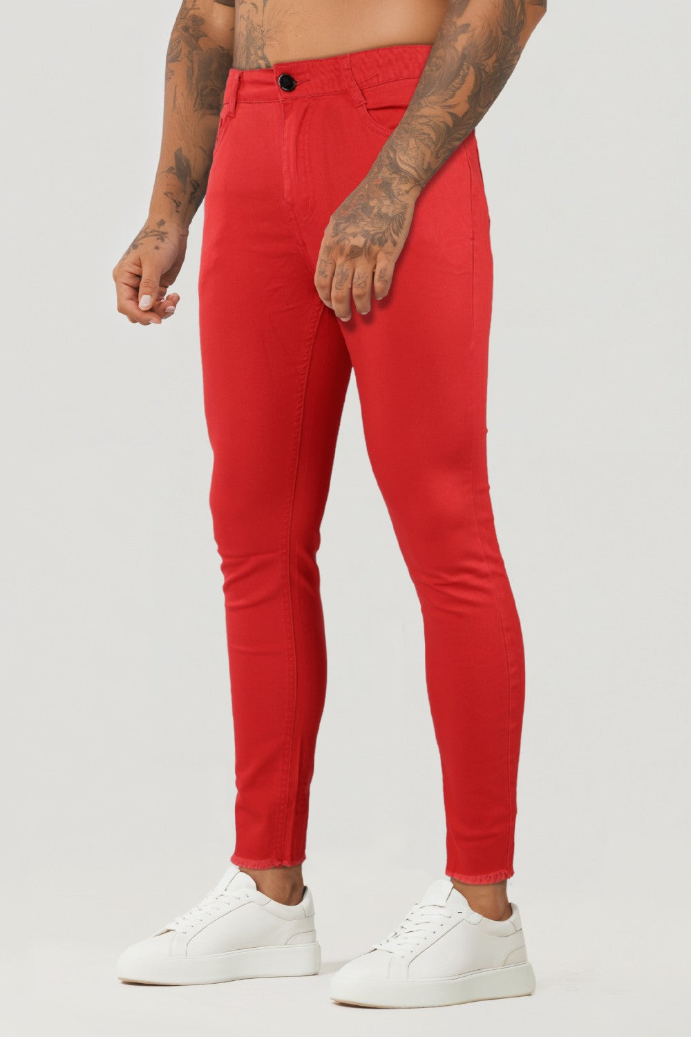 Jeans blanc pour homme déchiré